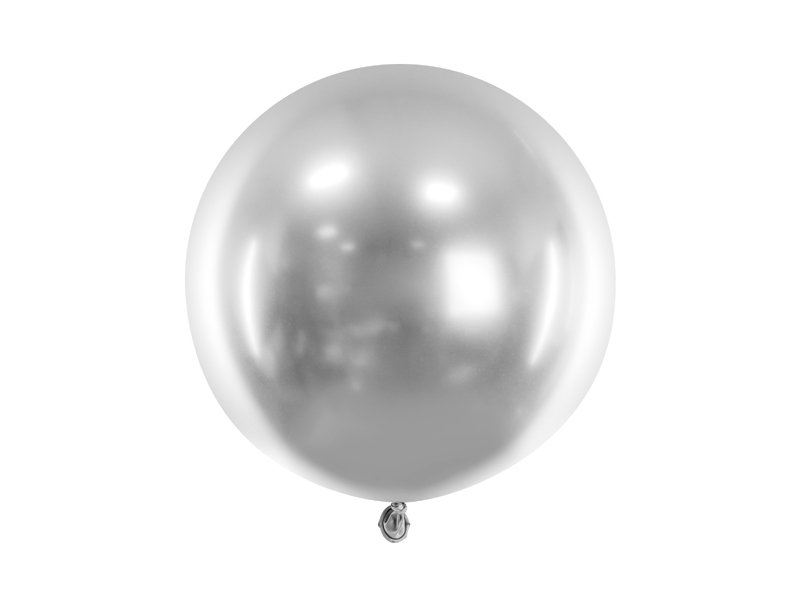 Rundballon Glossy Silber, 60cm