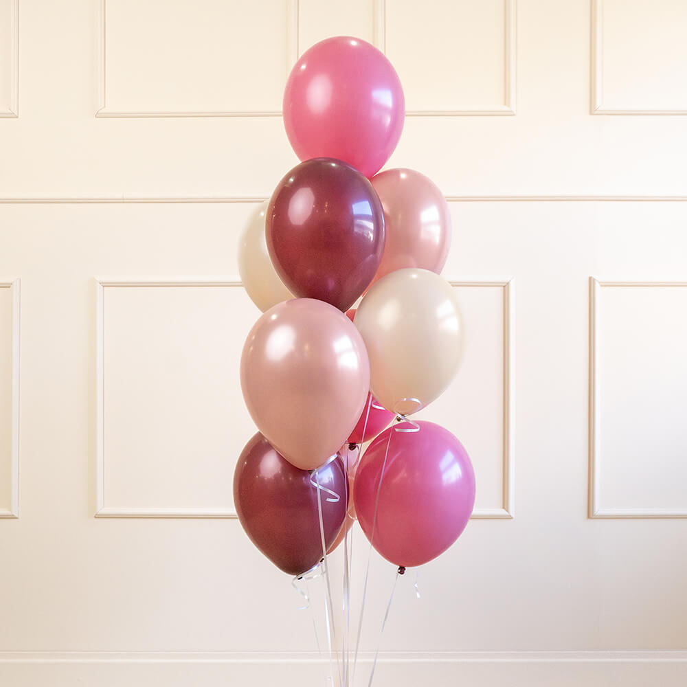 Luftballons Set , Plaume, Rosa, Alabaster 10-teilig