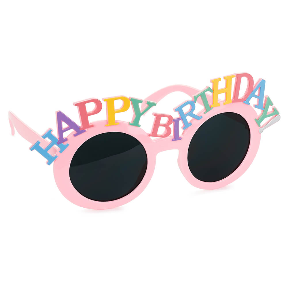 Brille Happy Birthday, Rosa mit Schriftzug