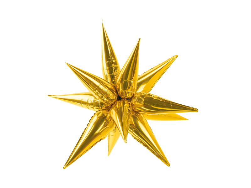 Folienballon Gold Star 3D, 70cm