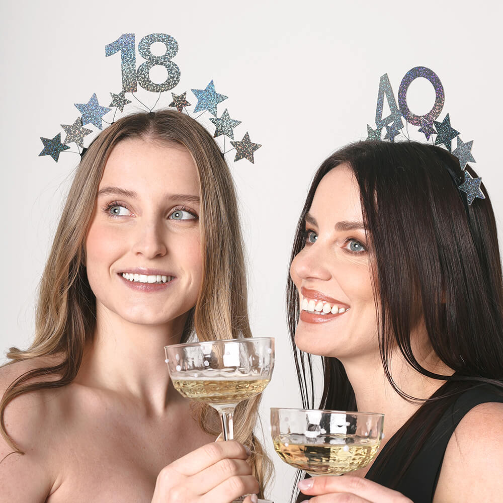 Stirnband mit Sternen 18, Silber