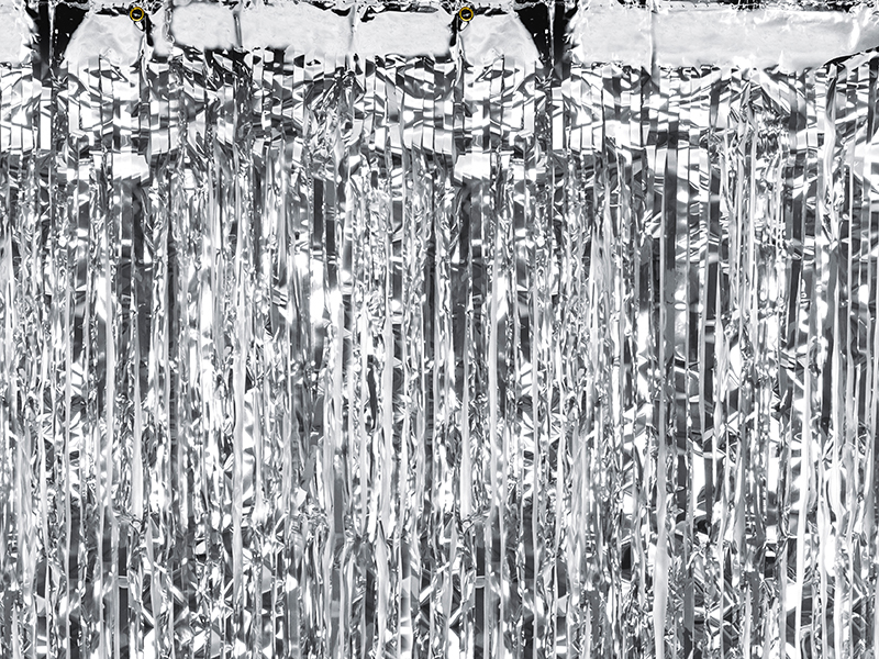 Partyvorhang silber, 90x250cm