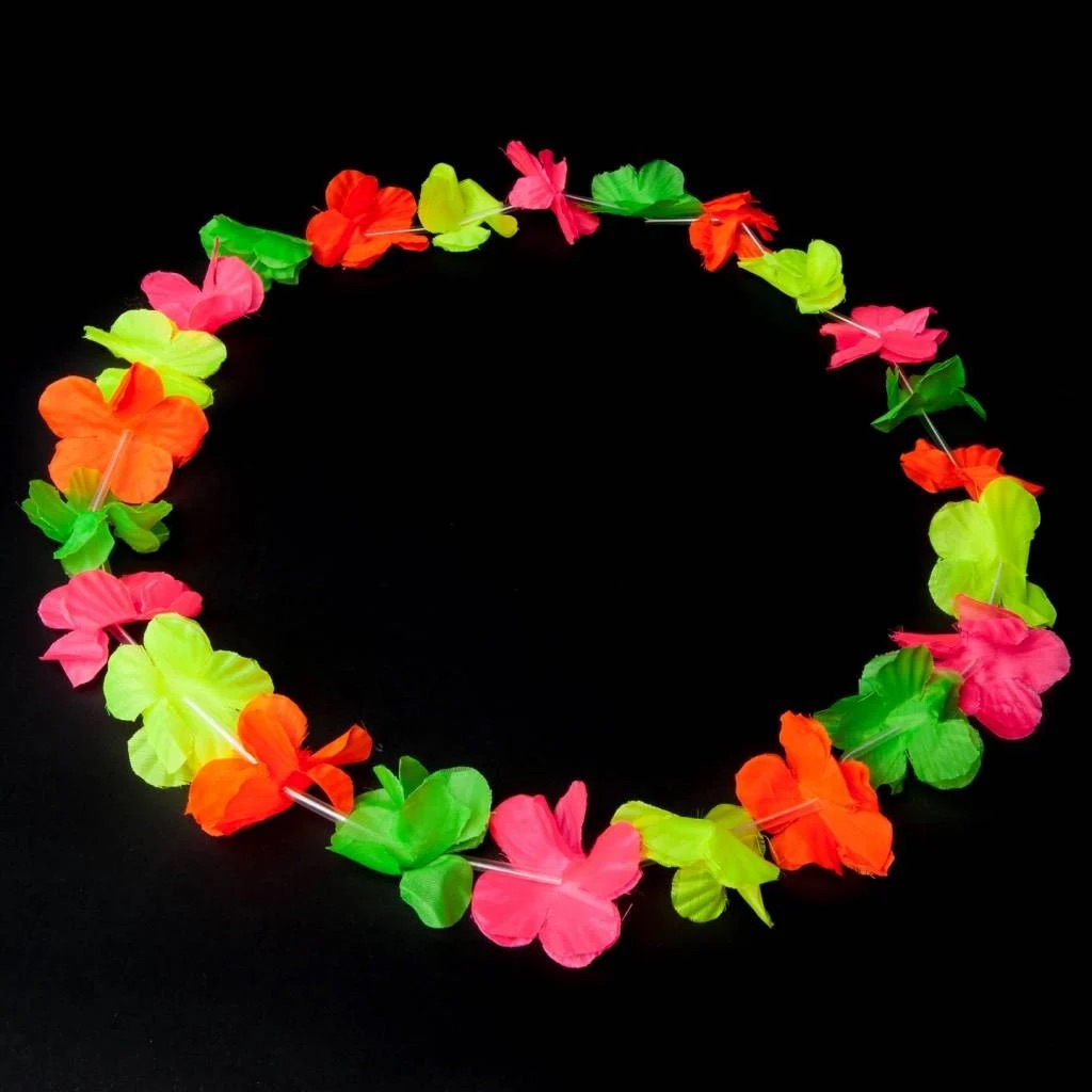 Neon Hawaiikette / Blumenkette Multi