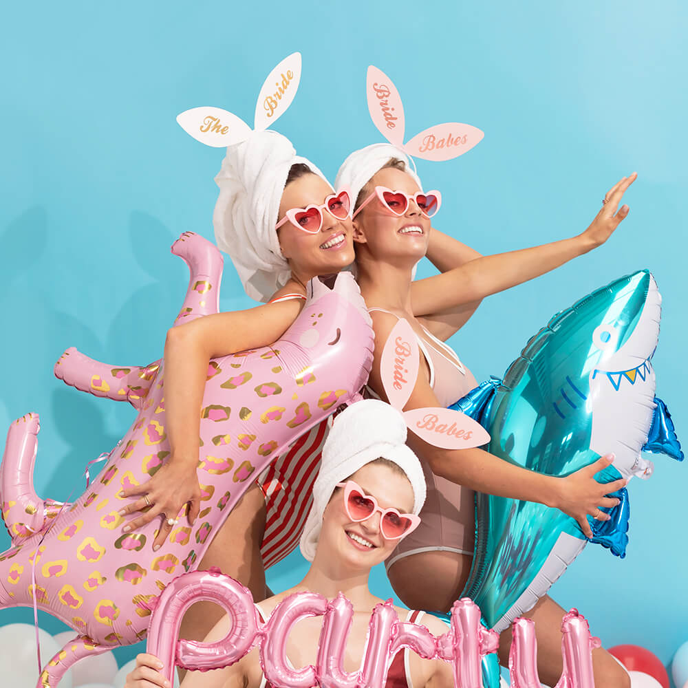 6er Set Bunny-Haarreifen „The Bride & Bride Babes“