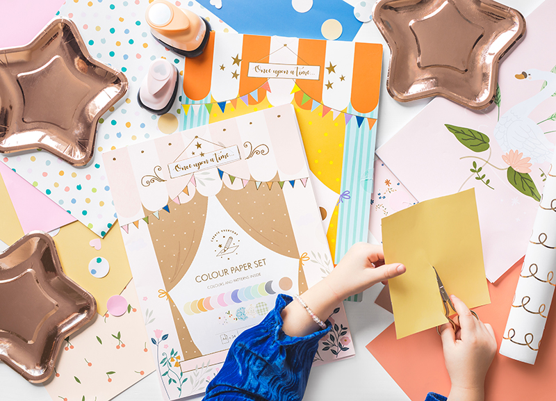 Buntpapier-Set A4 Mix 34 Blatt