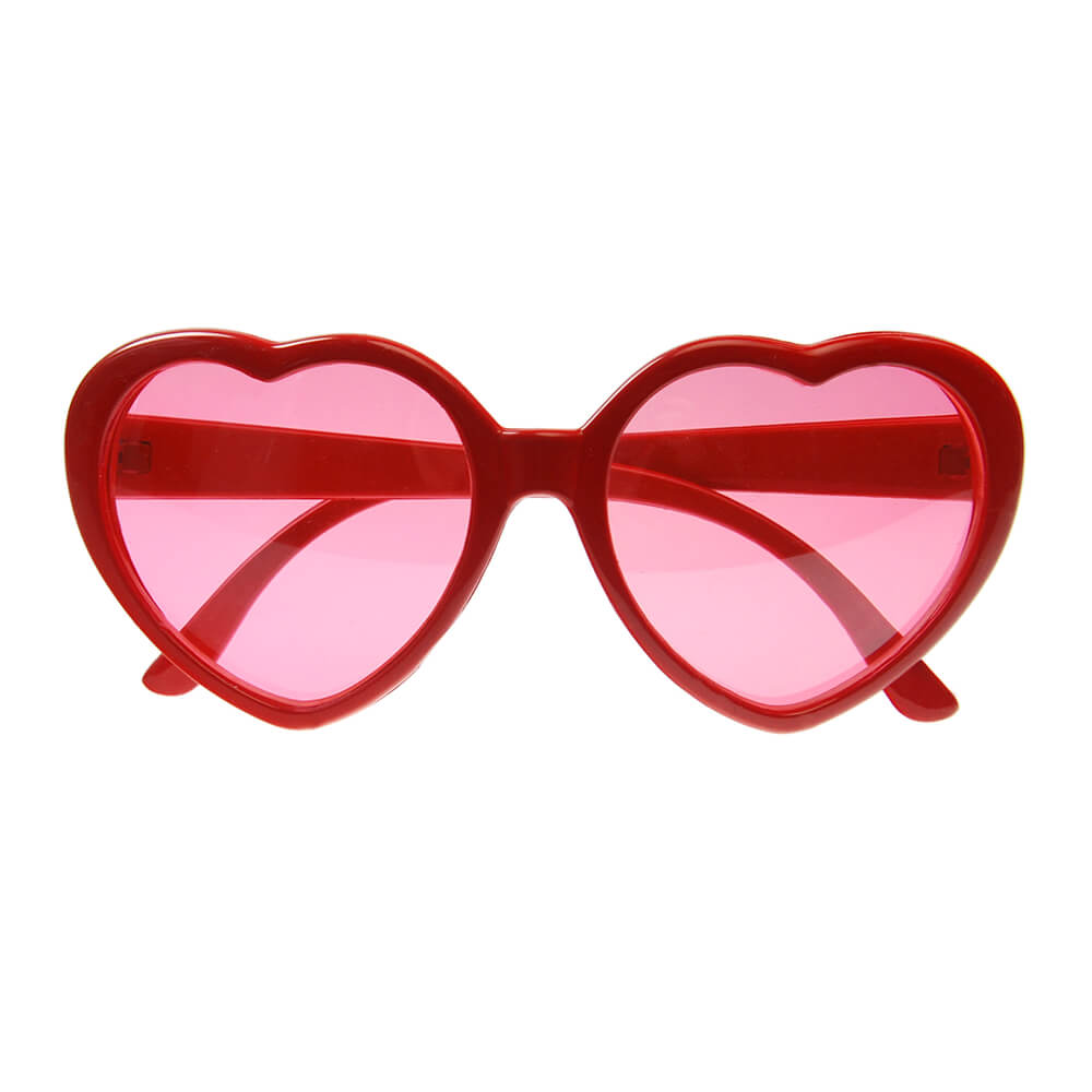 Brille Herzen, rot