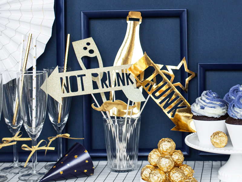 Foto Requisiten Mix, Gold - 8er set