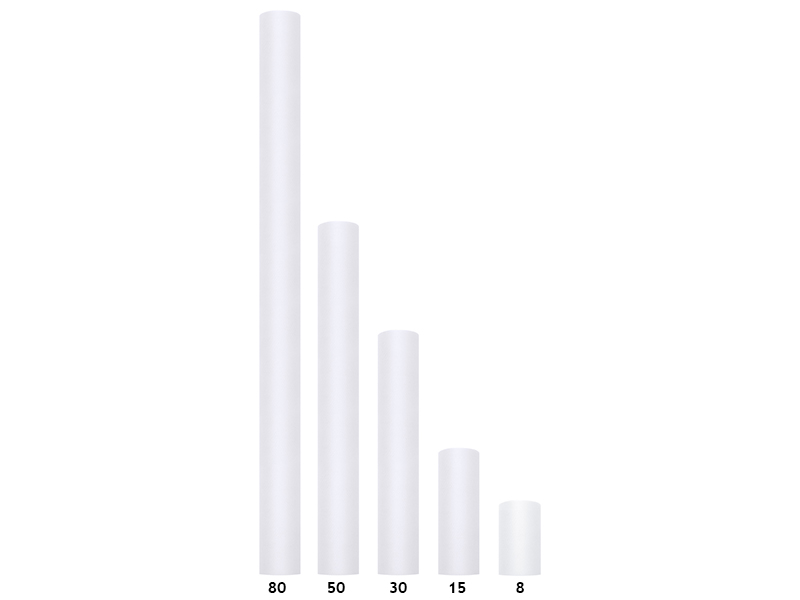 Tüll Weiß, 0,3 x 9 m