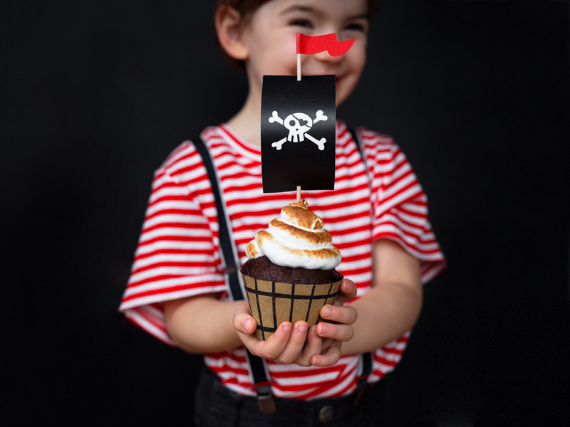 Piraten Cupcake / Muffin Set, 6 Stk.