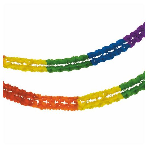 Großraumgirlande bunt, Ø 16 cm x 10 m - schwer entflammbar