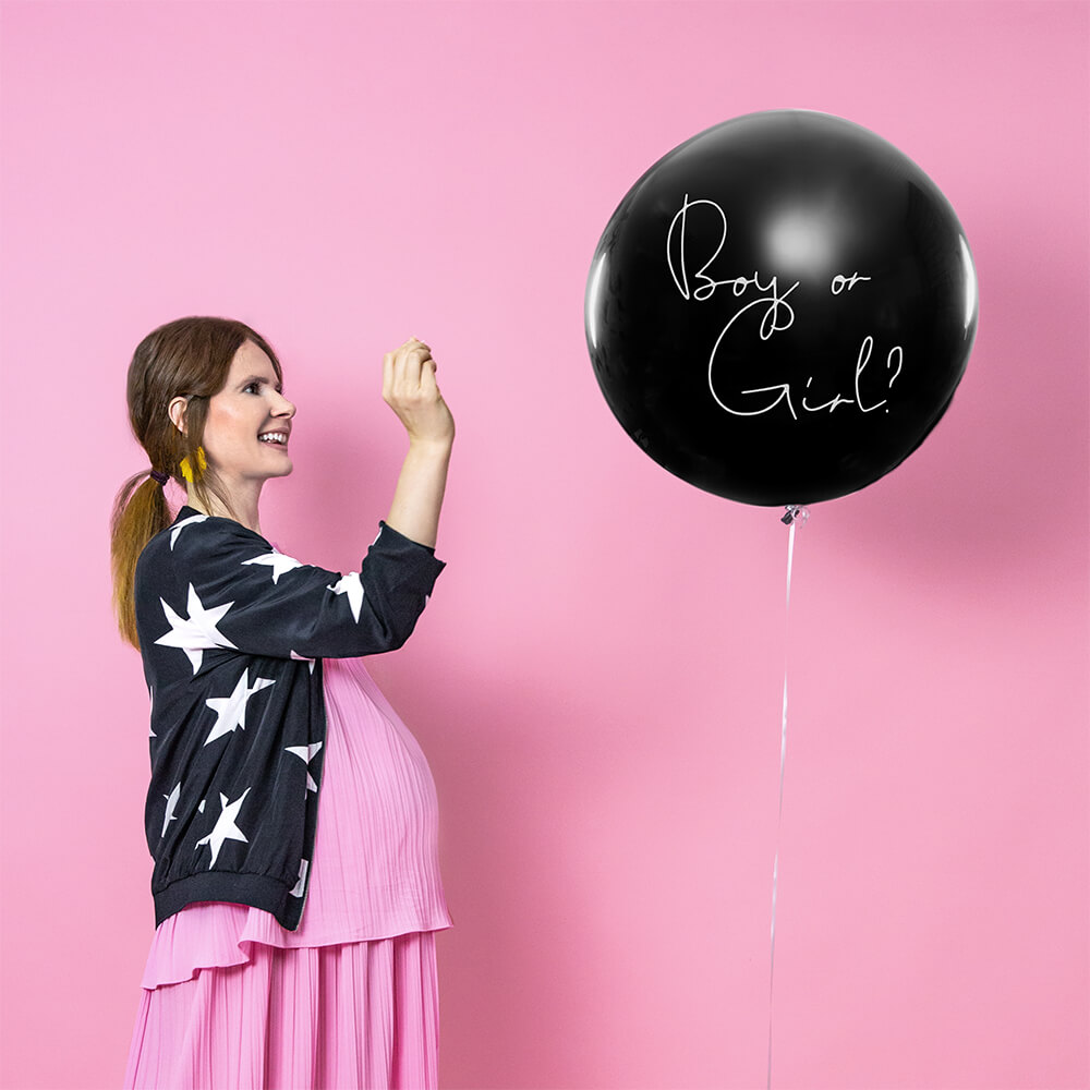 Gender Reveal Ballon - Boy or Girl, Mädchen, 1m