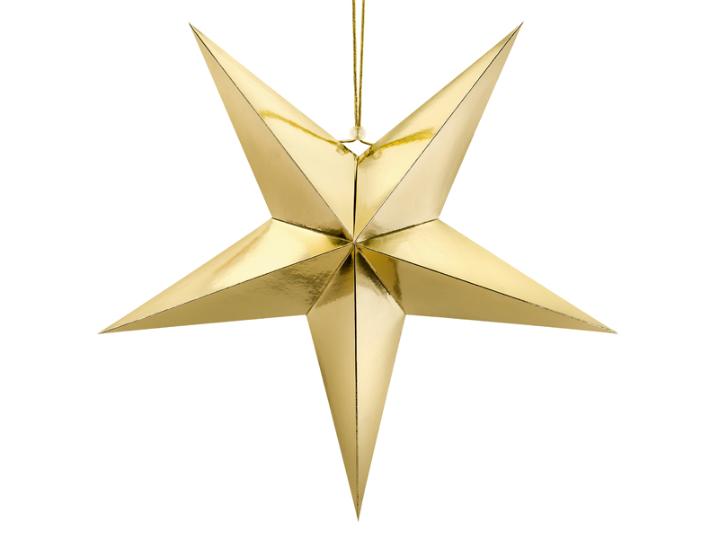 Papierstern, 70cm, gold
