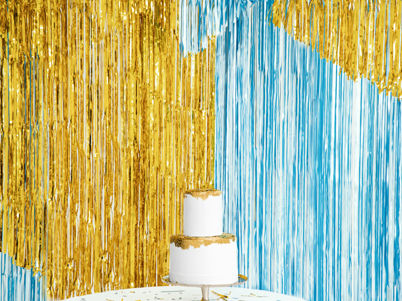 Partyvorhang gold, 90x250cm
