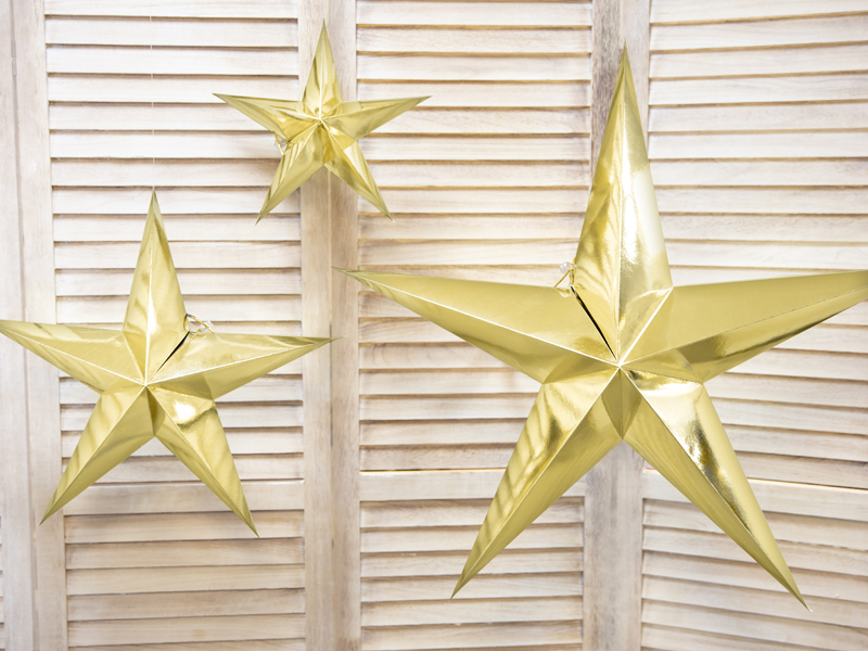 Papierstern, 70cm, gold