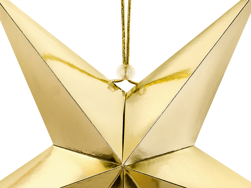 Papierstern, 45cm, gold