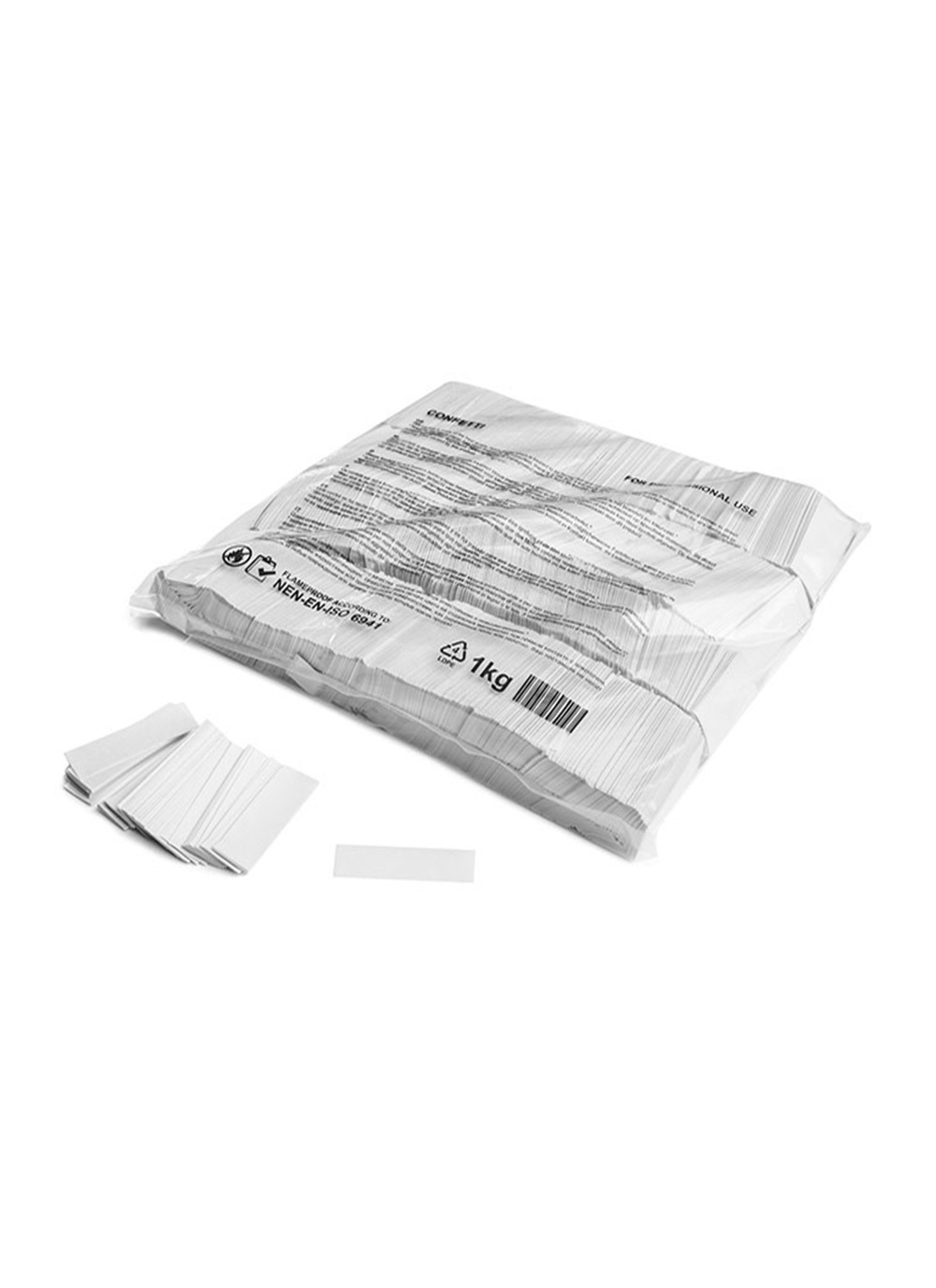 Slowfall Konfetti Rechteckig 55x17 mm - Papier Weiß - 1 Kg