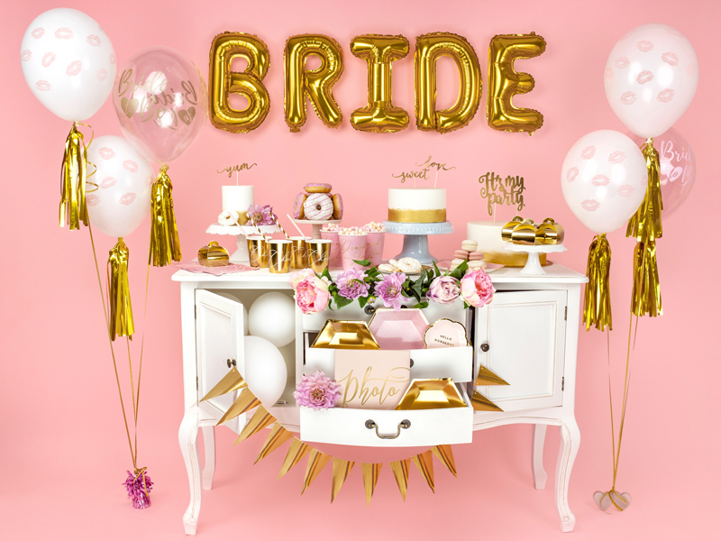 Muffin / Cupcake Topper, Love, Gold 13 cm