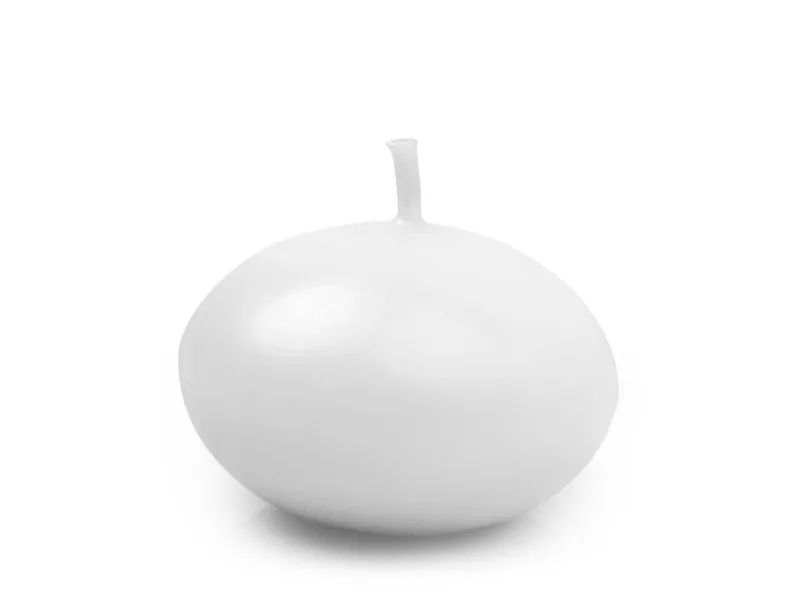 Schwimmkerze Matt Weiß, 4 cm - 50er Set