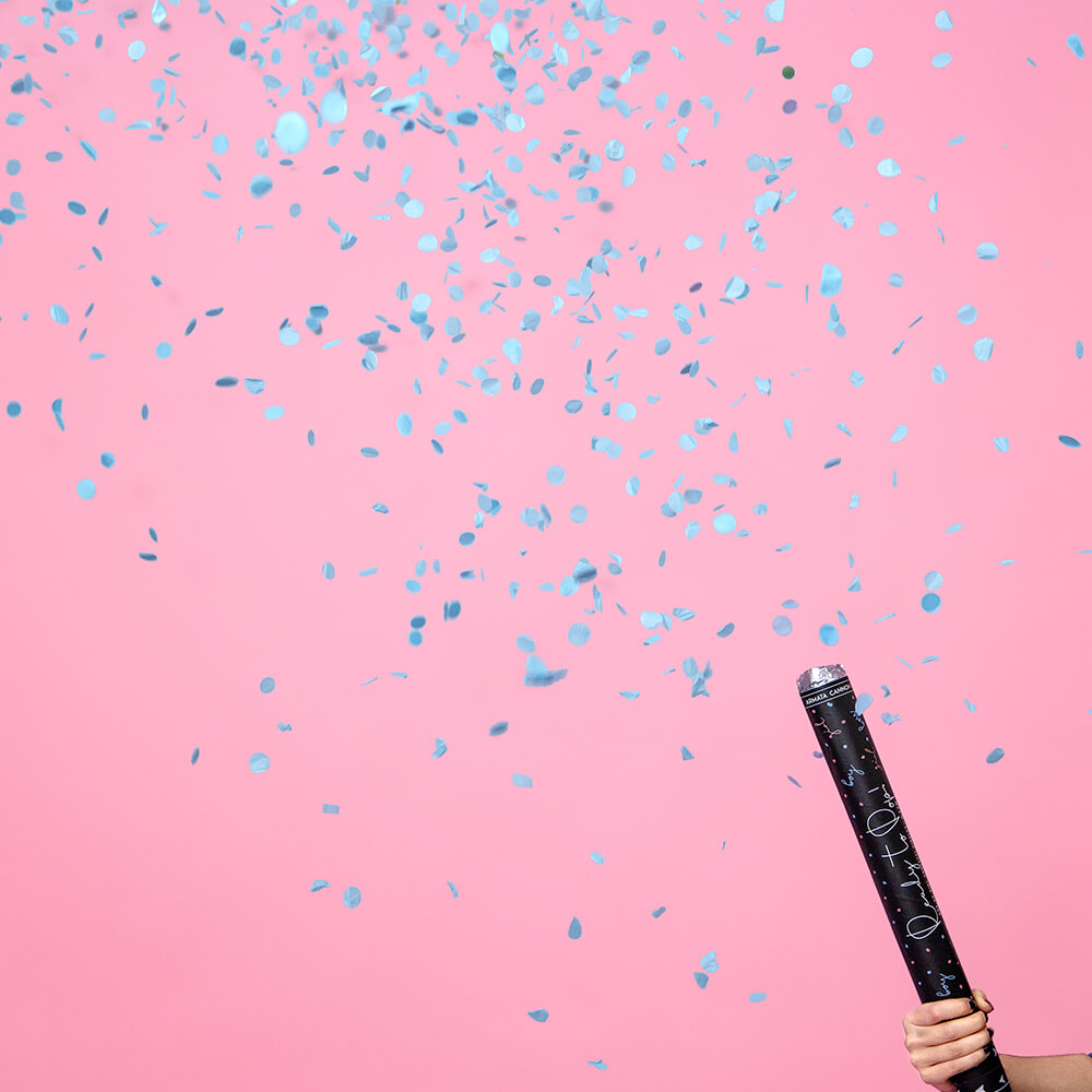 Party Popper Gender Reveal Blau Konfetti Boy, 60cm