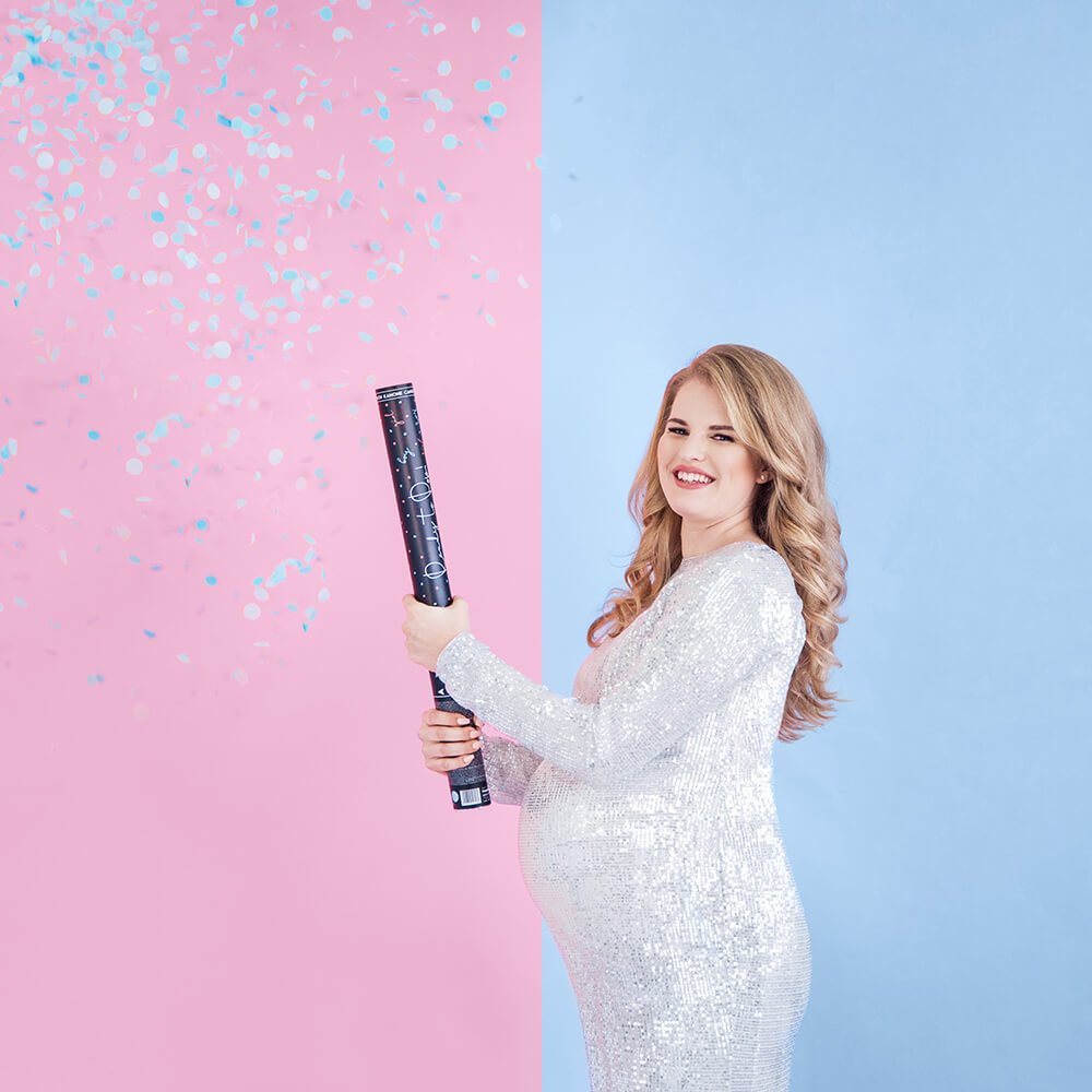 Party Popper Gender Reveal Blau Konfetti Boy, 60cm