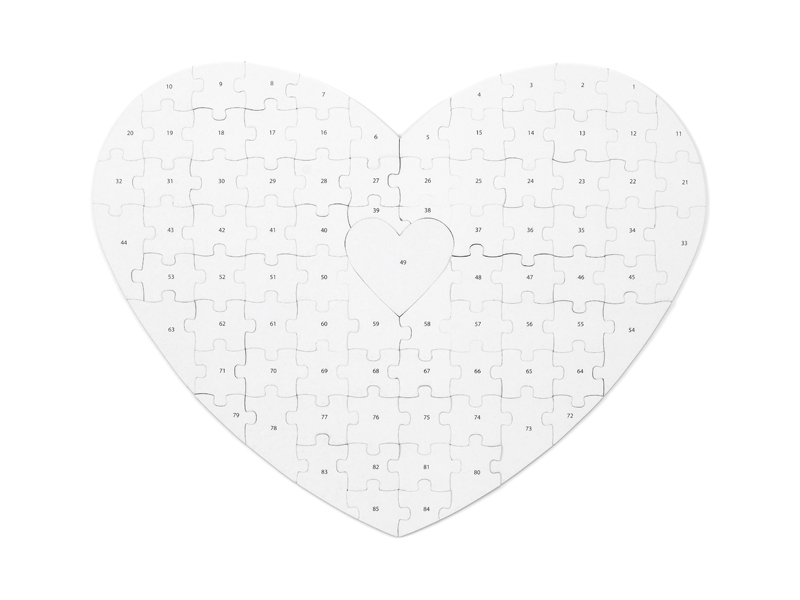 Gästebuch Puzzle "Herz", 45 x 35,5cm