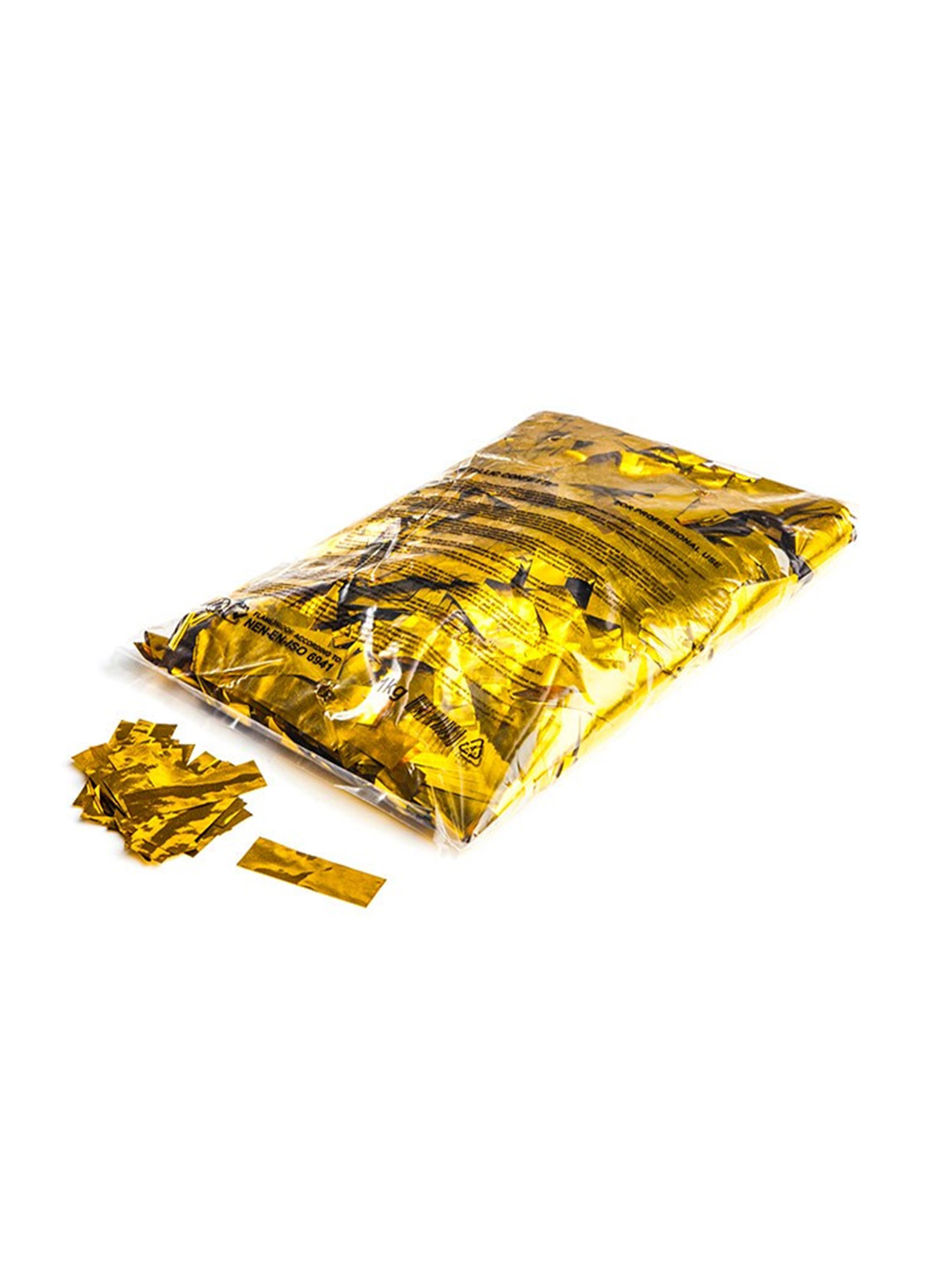 Slowfall Konfetti Rechteckig 55x17 mm - Metallic Gold - 1 Kg