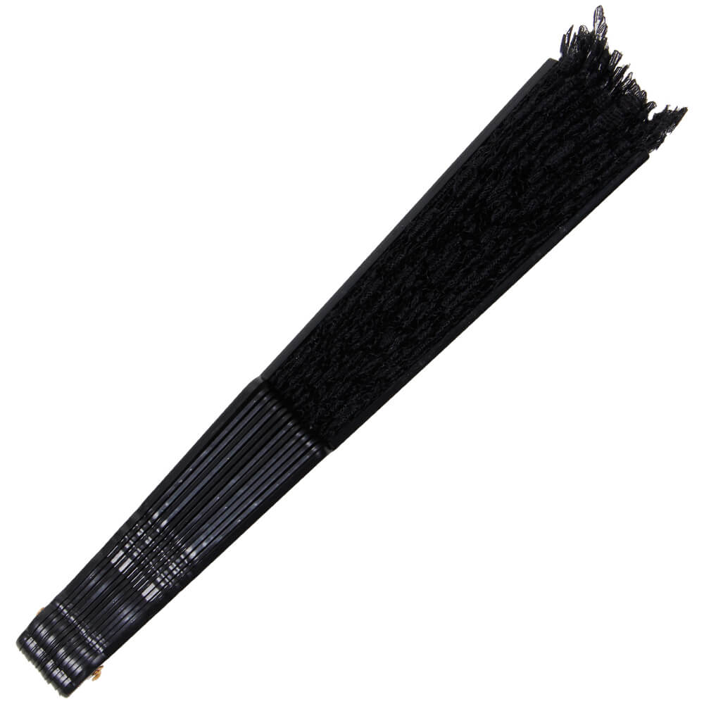 Windfächer schwarz transparent Länge ca. 23 cm, Spannweite ca. 43 cm