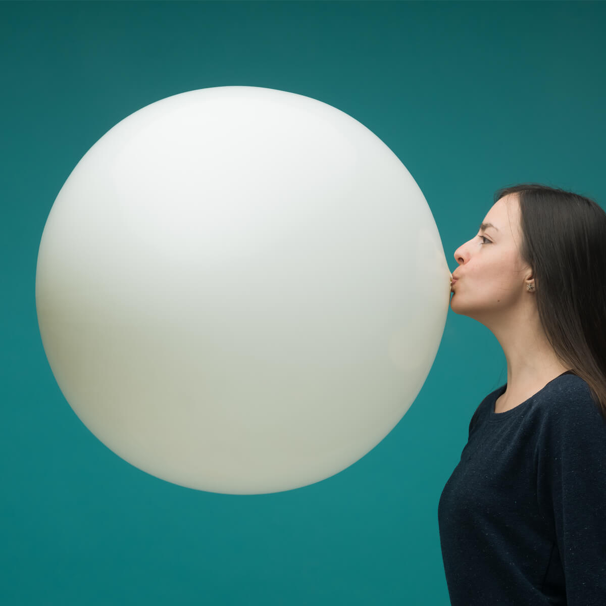 XXL Ballon 1 Meter Durchmesser Weiß