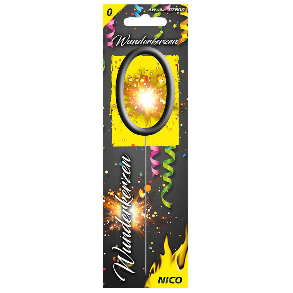 Wunderkerze Zahl 0
