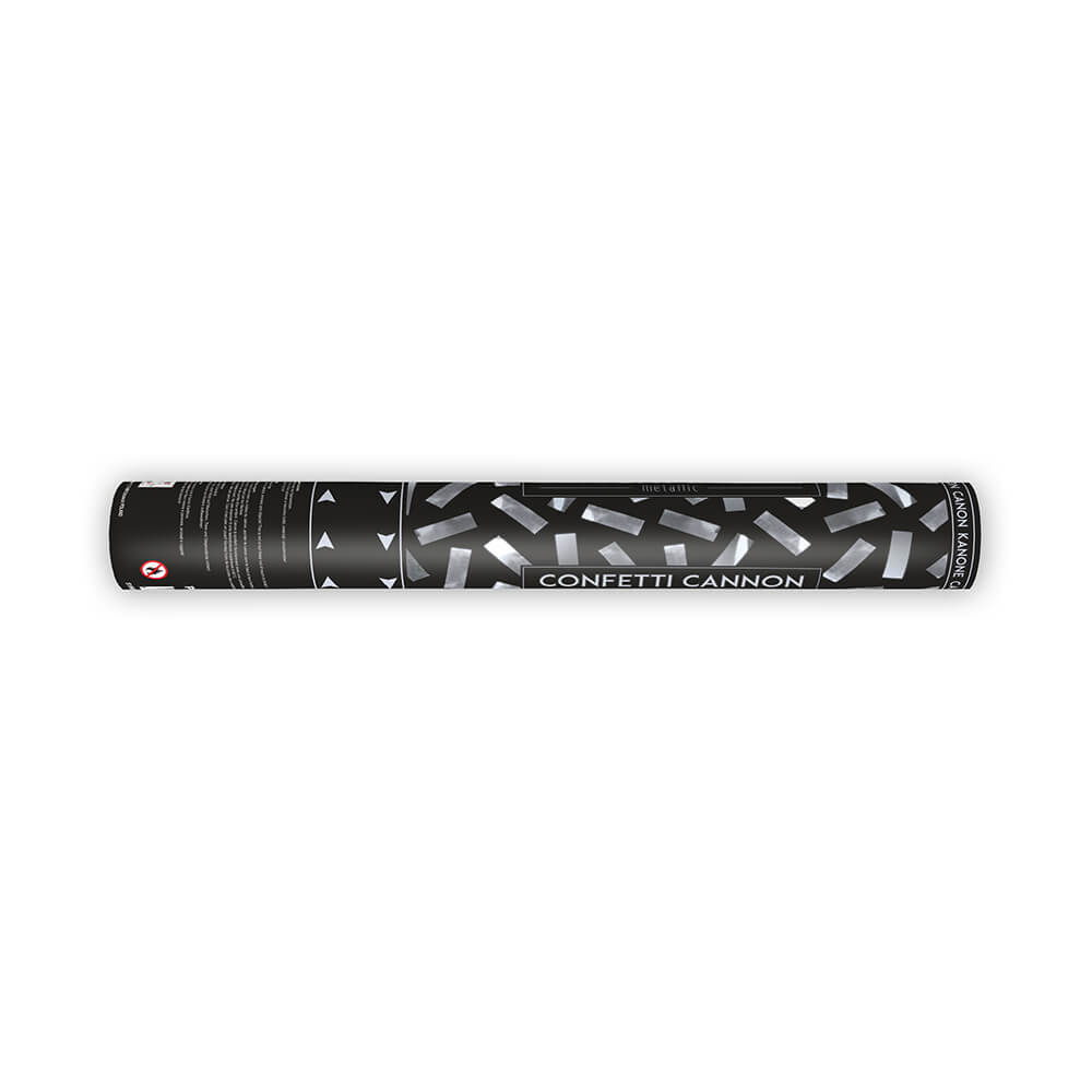 Party Popper Silbermetallic Konfetti 40cm