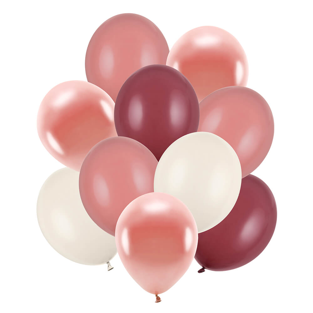 Luftballons Set , Plaume, Rosa, Alabaster 10-teilig