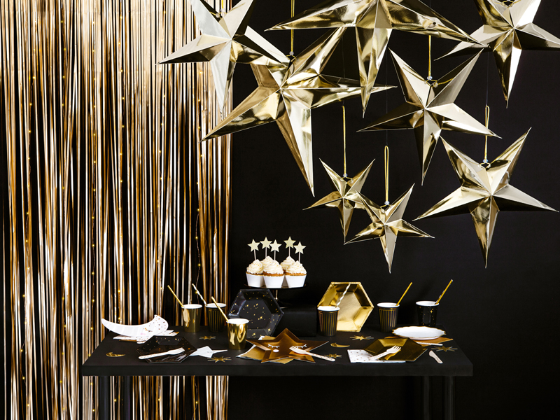 Papierstern, 70cm, gold