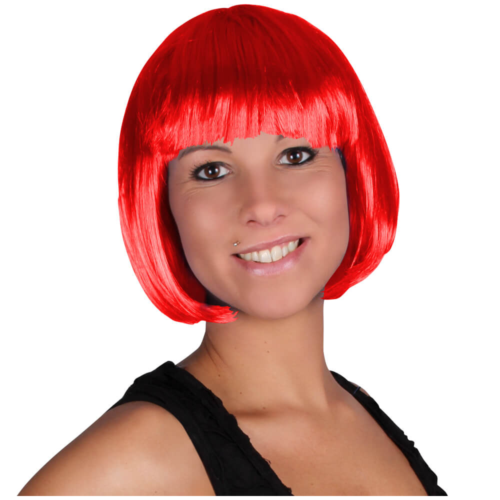 Perücke Kurzhaar Bob Rot