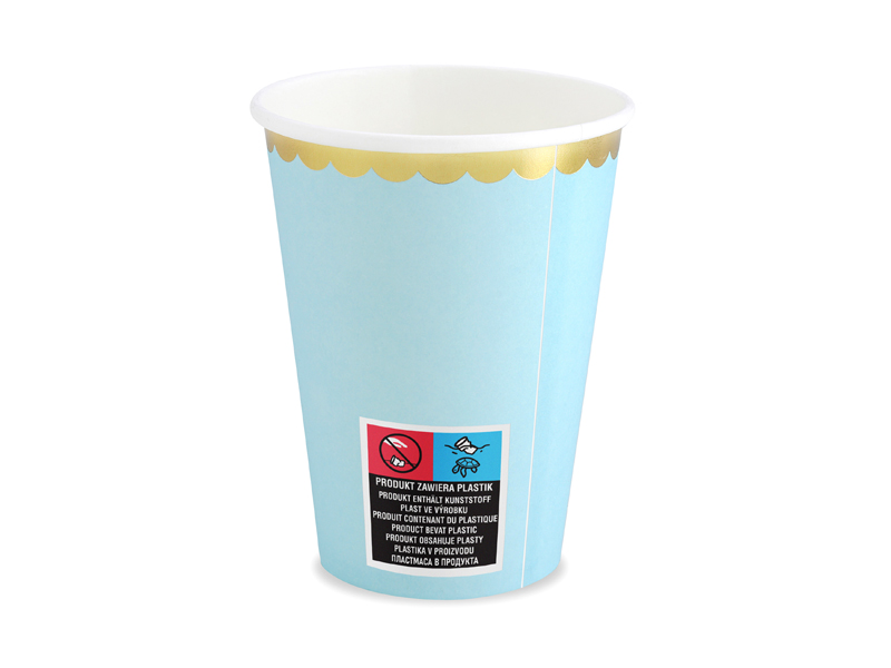 Becher hellblau 220ml, 6 Stk.
