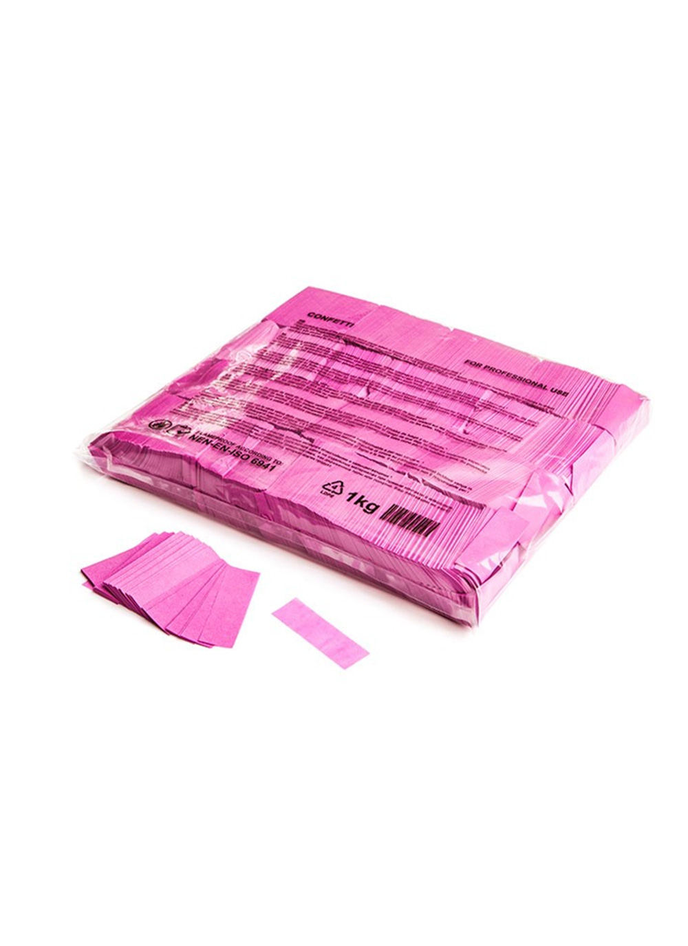 Slowfall Konfetti Rechteckig 55x17 mm - Papier Pink - 1 Kg