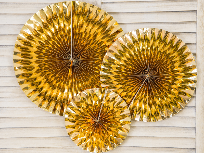 Fächer - Gold 20 - 40cm, 3er Set