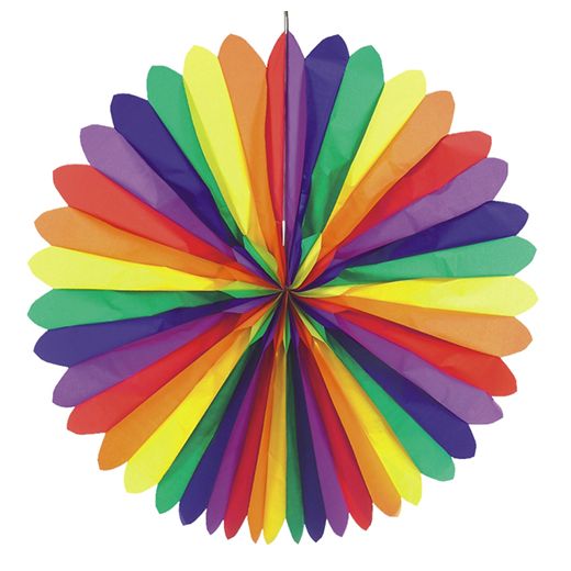 Dekofächer Bunt, 120 cm, 3 Stk - schwer entflammbar