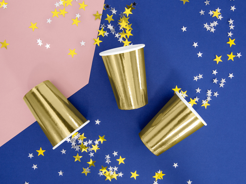 Becher Gold 220ml, 6 Stk.