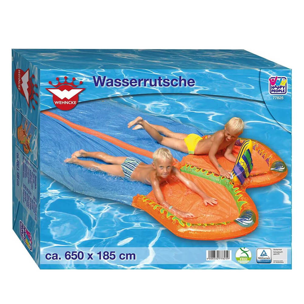 Doppel- Wasserrutsche mit 2 Auffangbecken 650 x 180 cm