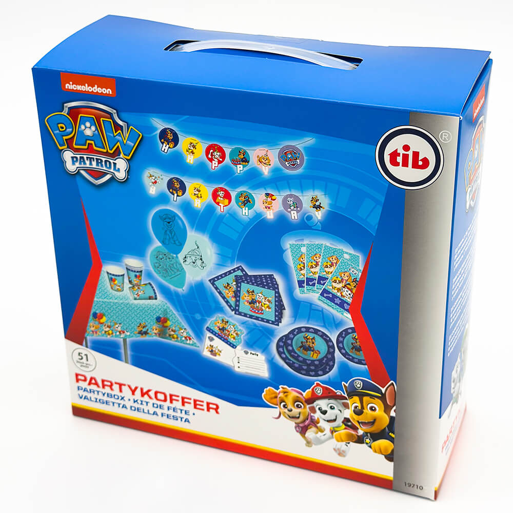Partykoffer Paw Patrol, für 6 Personen, 51 Teile
