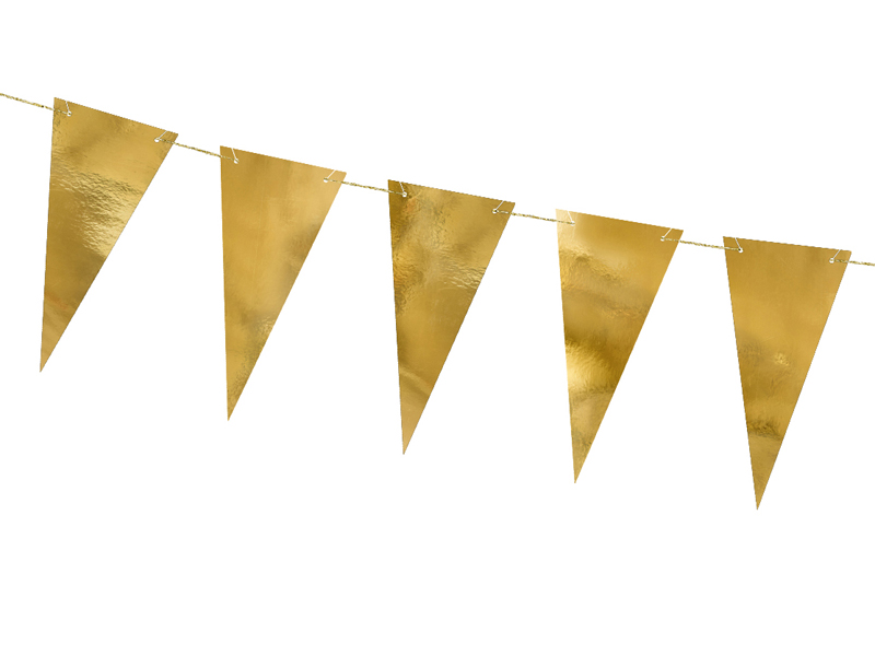 Wimpelkette Gold, 2,15 m