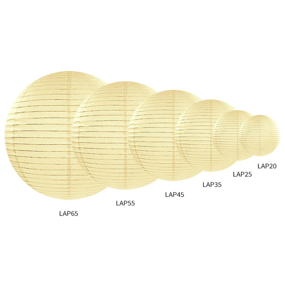 Papierlaterne, creme, 20 cm