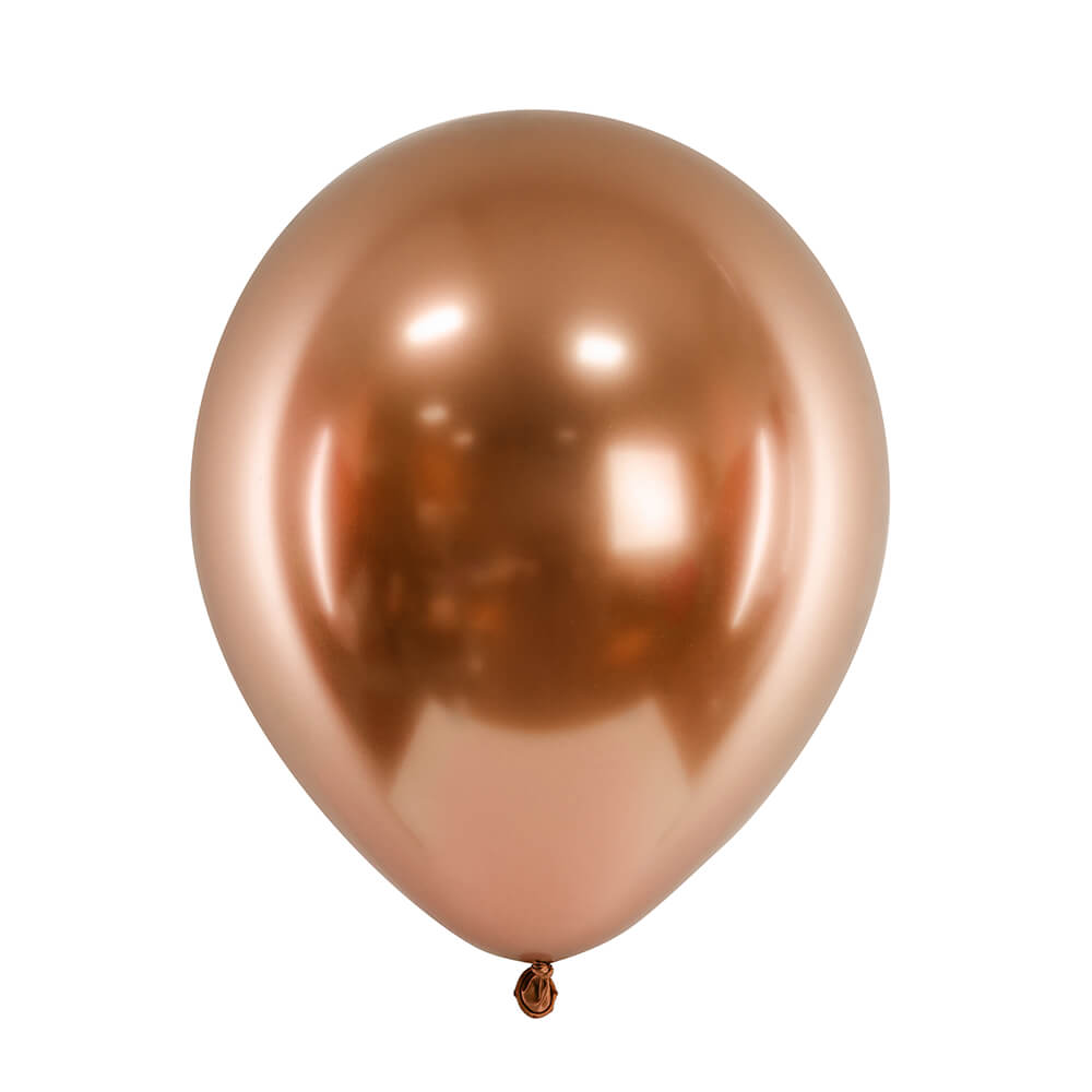 Glossy Balloons Glänzend Kupfer 30cm, 10 Stk.