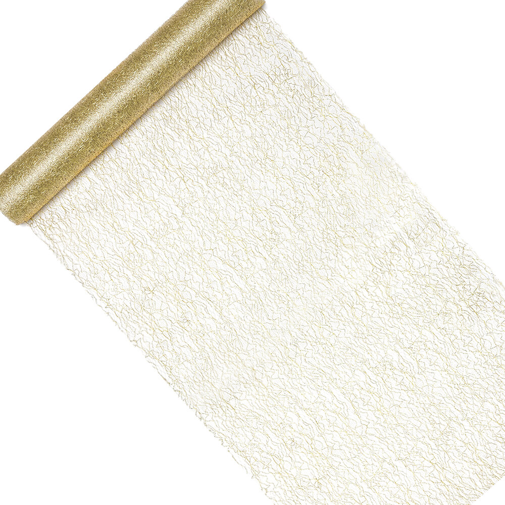 Netz Tischläufer Gold, 0,36cm x 9m