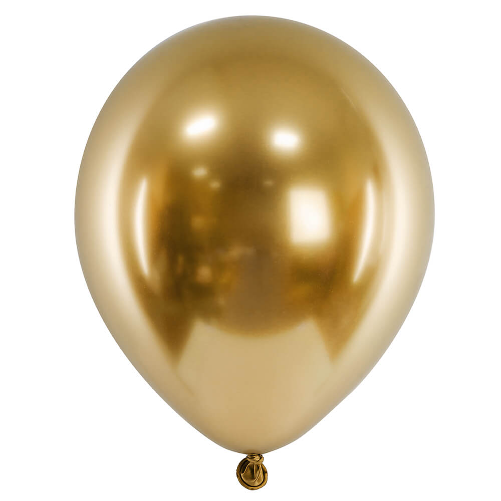 Glossy Balloons Glänzend Gold 46cm, 5 Stk