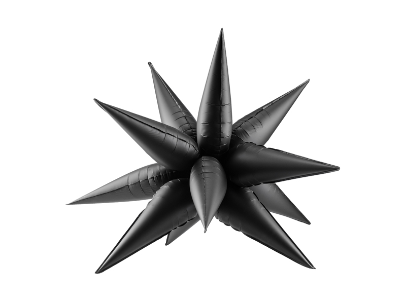 Folienballon Black Star 3D, 95cm