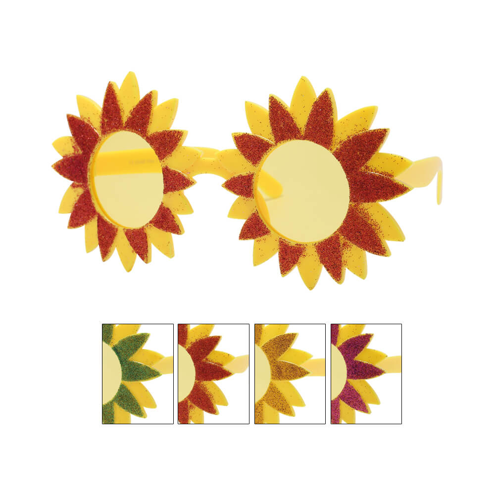 Funbrille Sonnenblume floral