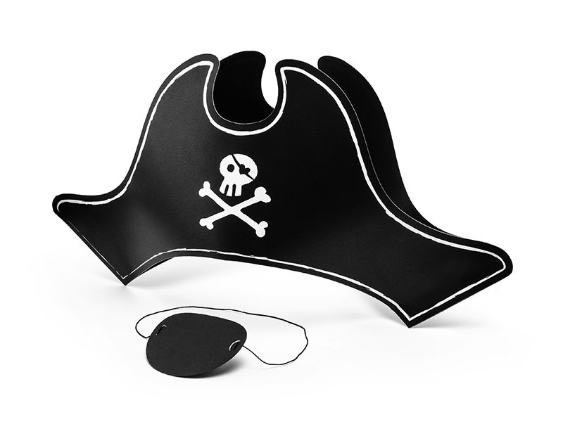 Piratenhut und Augenklappe