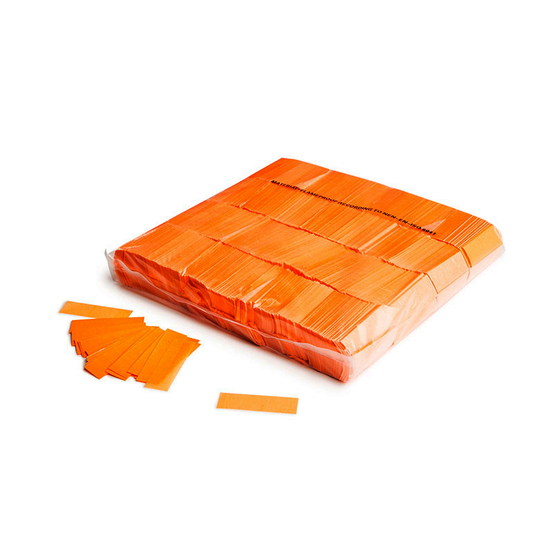 Slowfall Konfetti Rechteckig 55x17 mm - Papier Neon Uv Orange