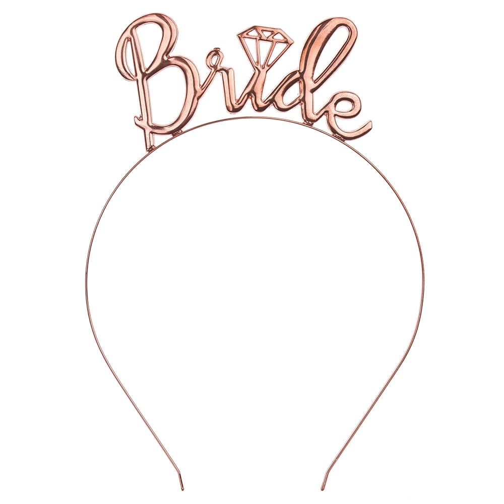 Haarreifen aus Metall, Bride, roségold